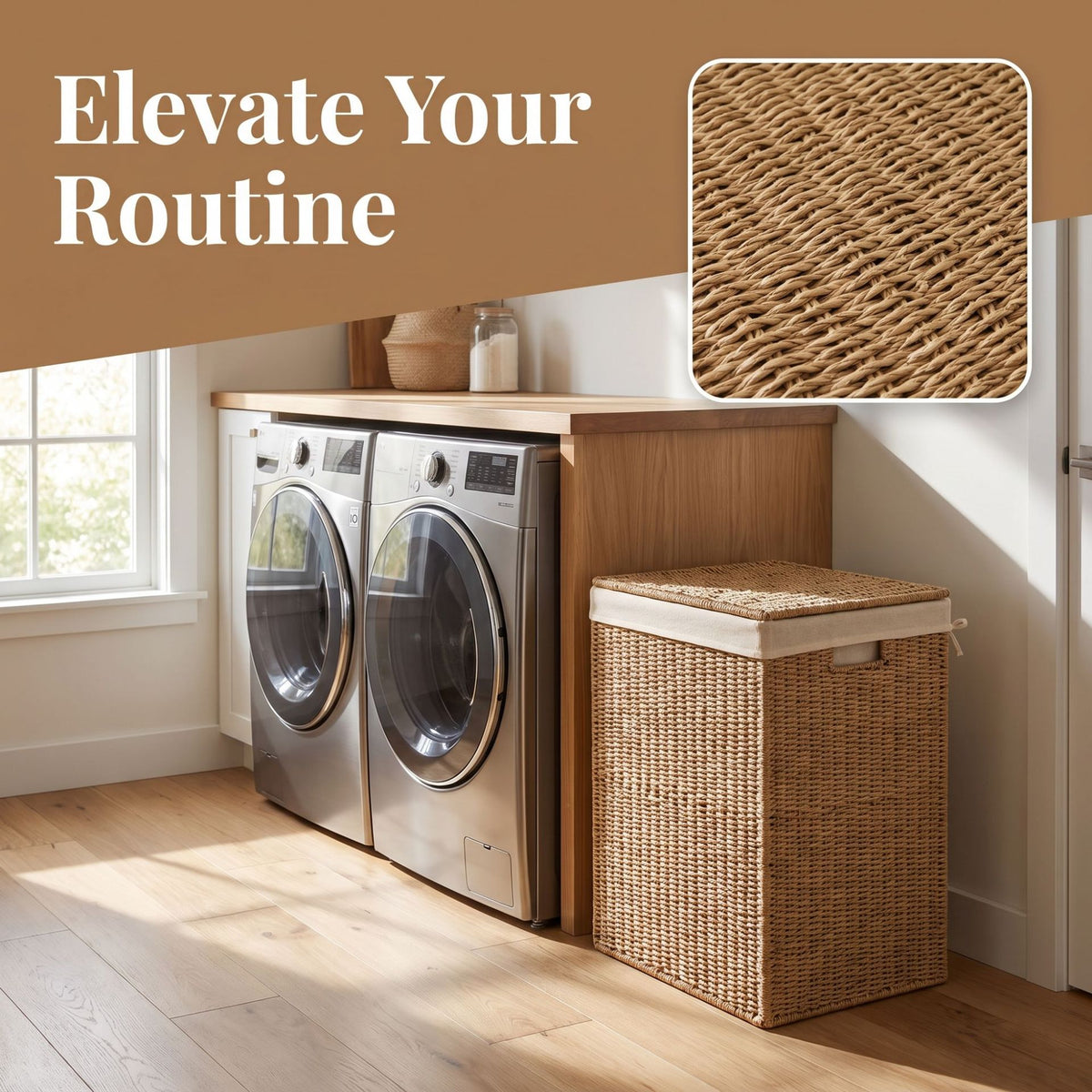 Woven Laundry Basket Acalora