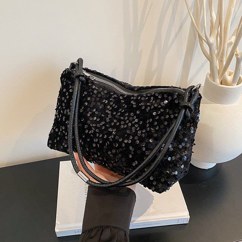 Glamorous Sequin Embellished Shoulder Bag Acalora
