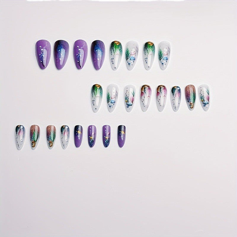 Marine-Inspired 3D Nail Art Acalora