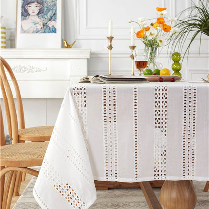 Floral Lace Embroidered Tablecloth