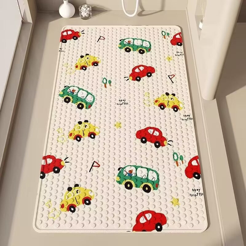 Cartoon-Themed Bath Mat