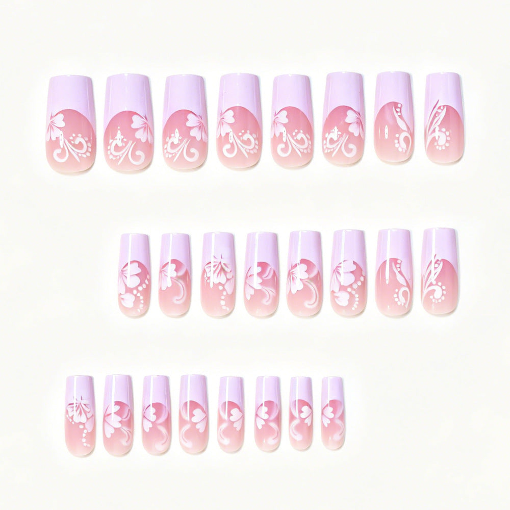 Floral Accent Press-On Nail Art Set Acalora