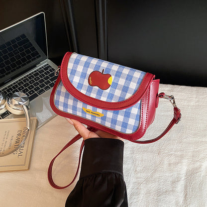 Playful Gingham Pattern Handbag Acalora