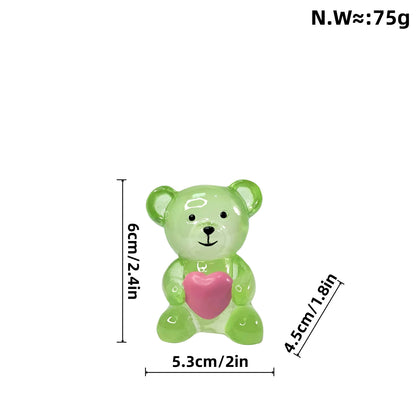 Decorative bear figure with heart Acalora
