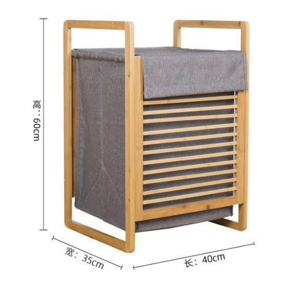 Laundry basket with bamboo frame and fabric insert Acalora