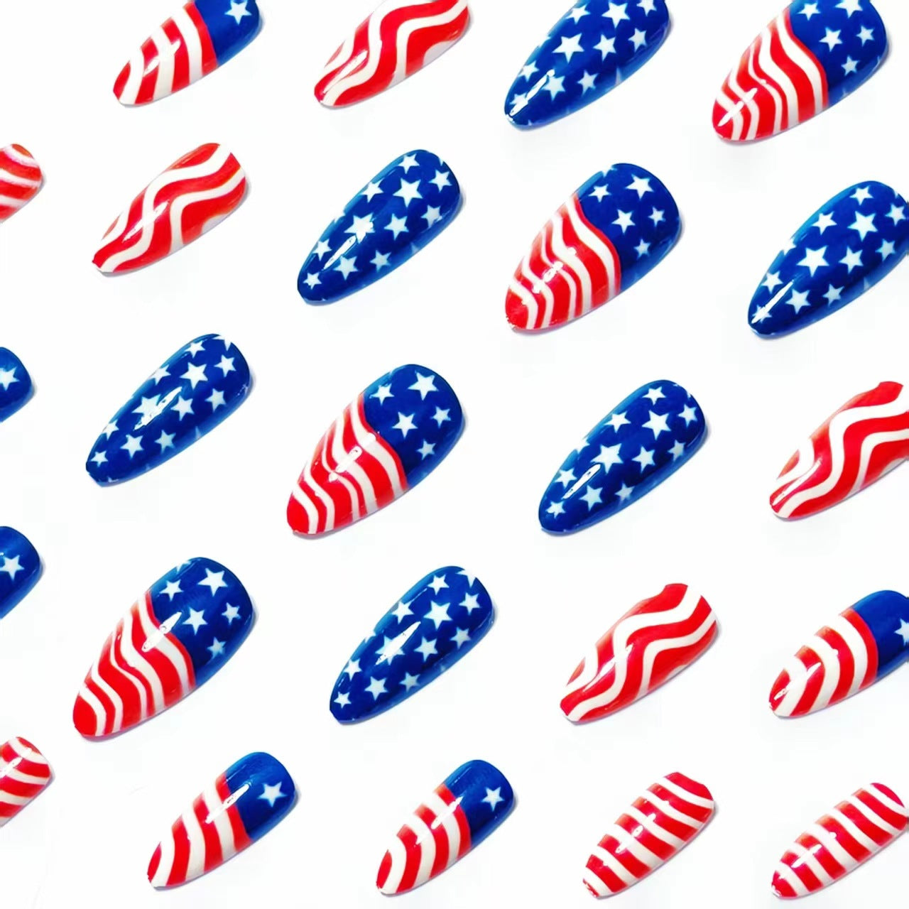 Patriotic Nail Art Acalora