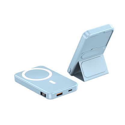 Portable power bank with integrated stand and LCD display Bowlift