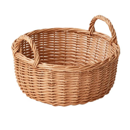 Beef Handcrafted Basket with Handle Acalora
