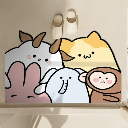 Cute Penguin-Themed Bath Mat