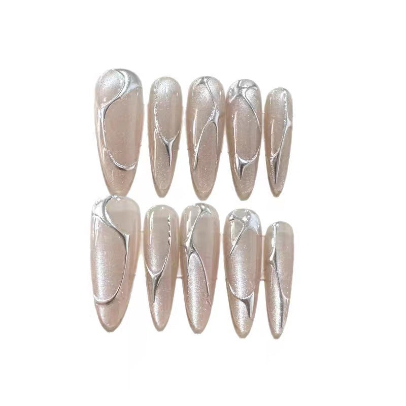 Elegant Abstract Art Press-On Nails Acalora