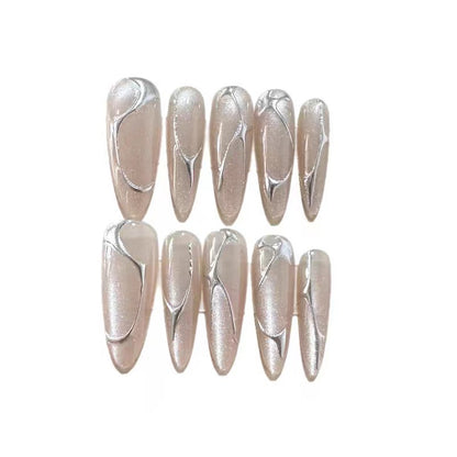 Elegant Abstract Art Press-On Nails Acalora