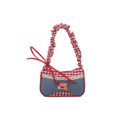 Retro Gingham Mini Crossbody Bag Acalora