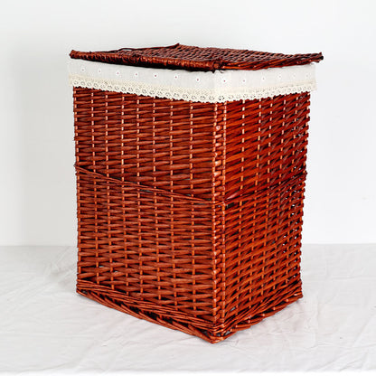 Women's laundry basket with elegant fabric cover and unique design Bowlift