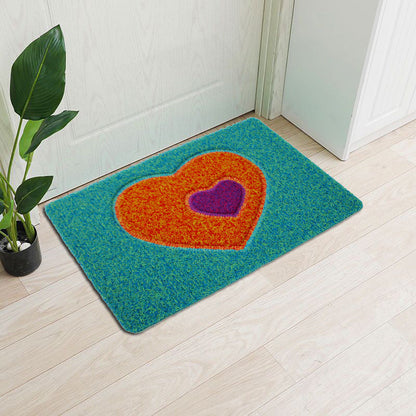 Decorative Heart-Themed Door Mat