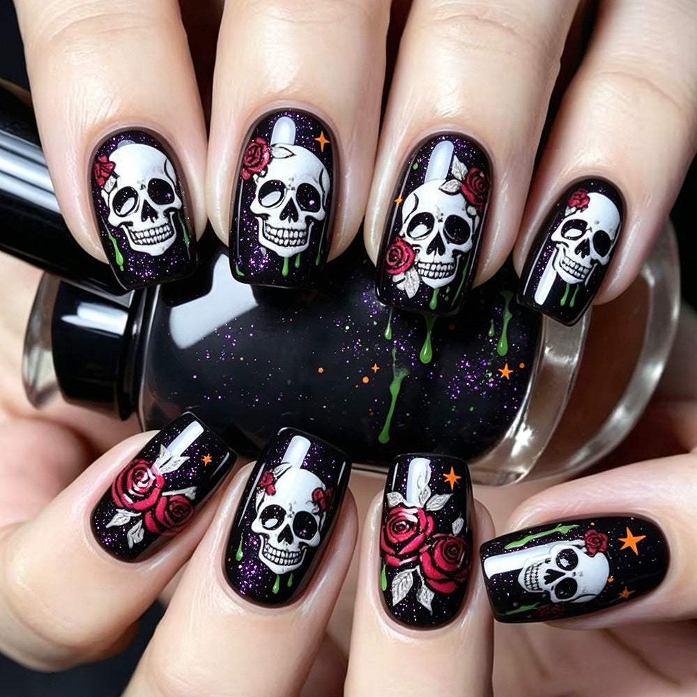 Gothic Skull Nail Art Set Acalora