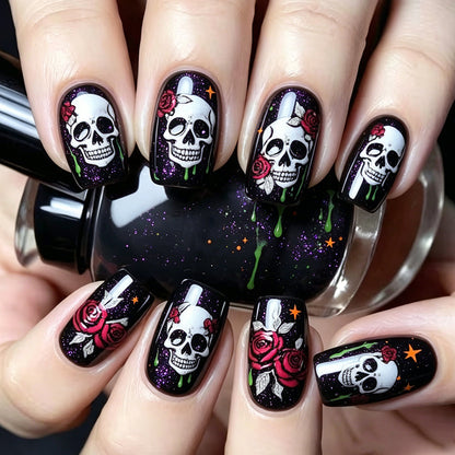 Gothic Skull Nail Art Set Acalora