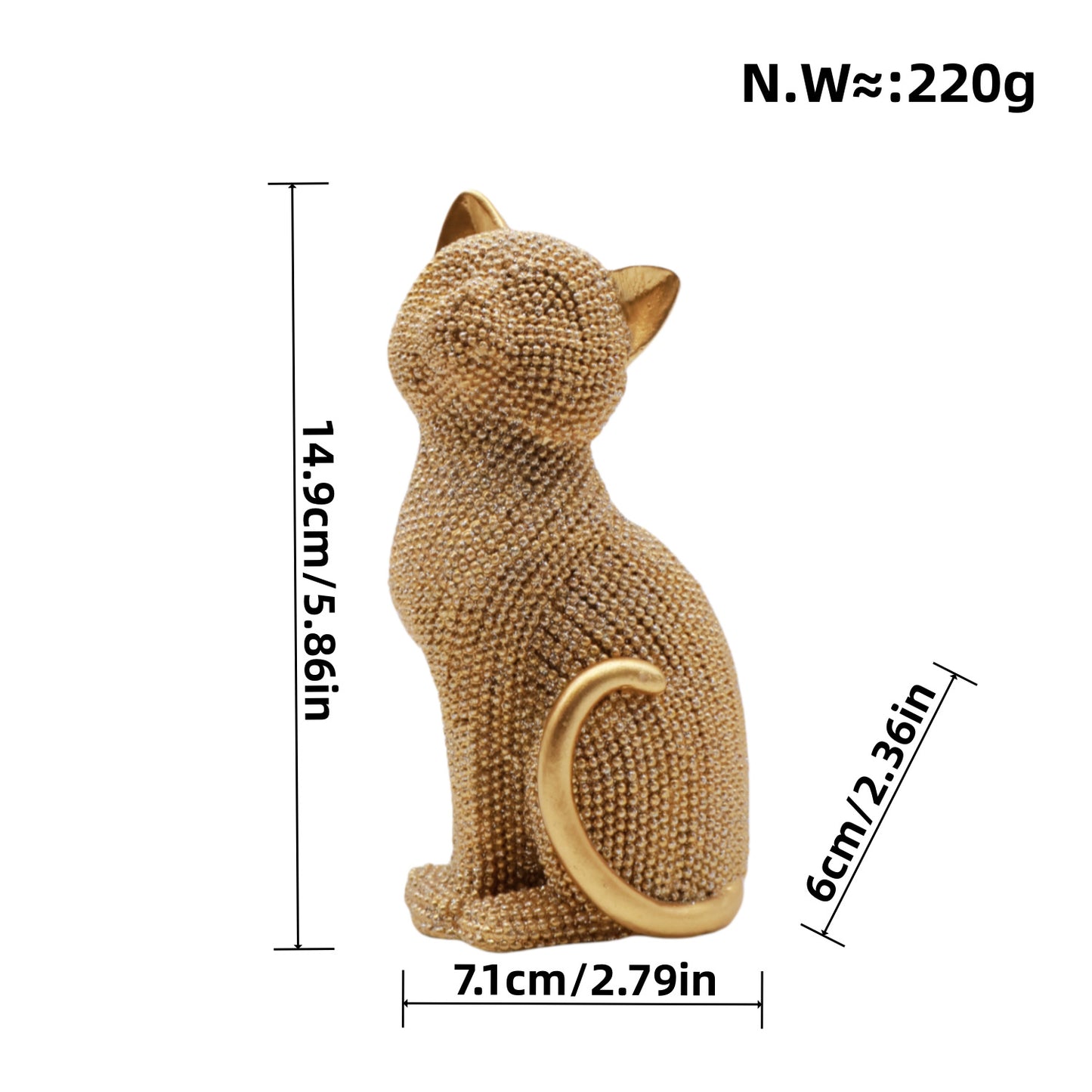 Decorative Cat Figurine Acalora
