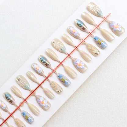 Artistic Floral Nail Design Acalora