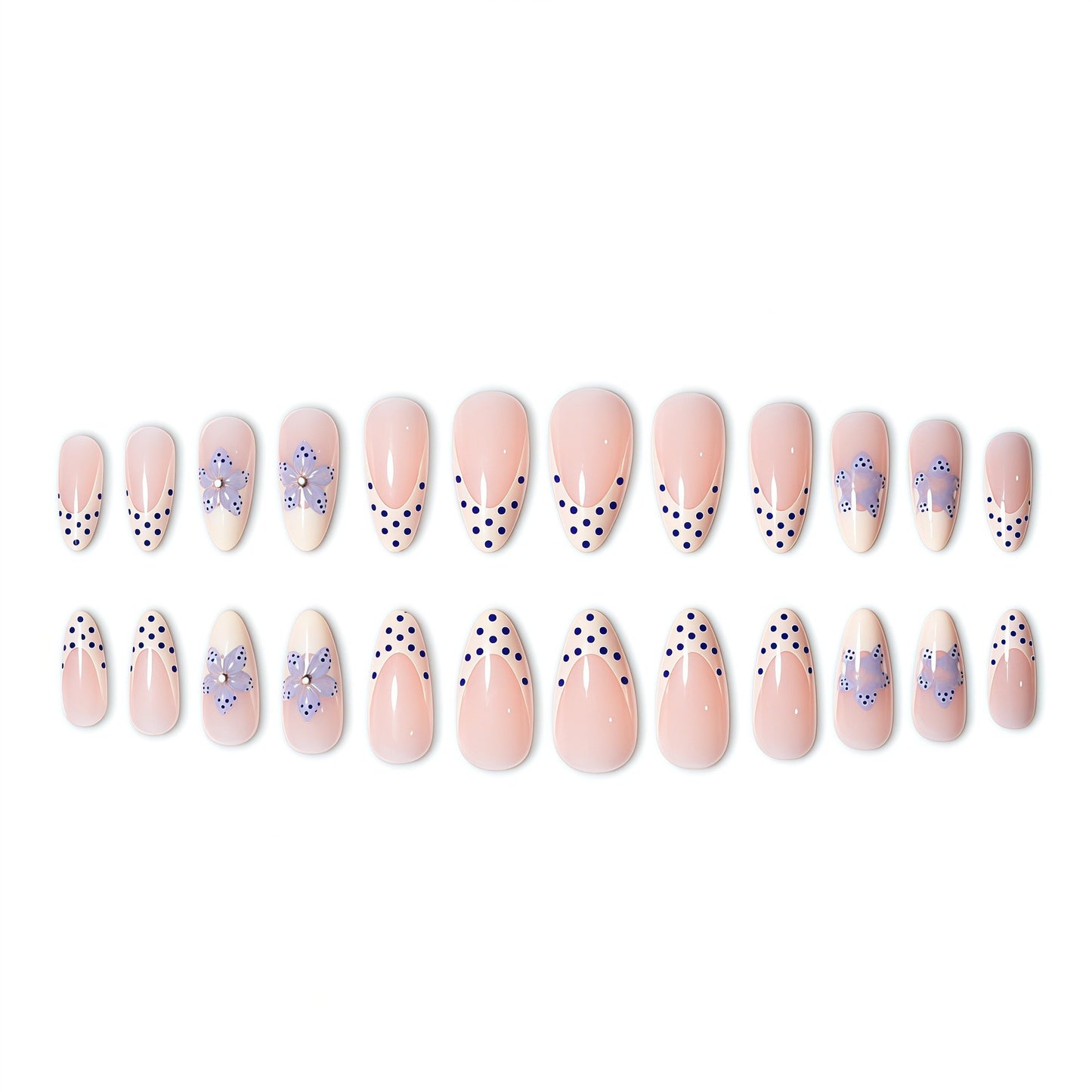 Floral Accent Press-On Nail Set Acalora