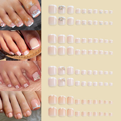 Elegantly Styled French Tip Nail Art Set Acalora