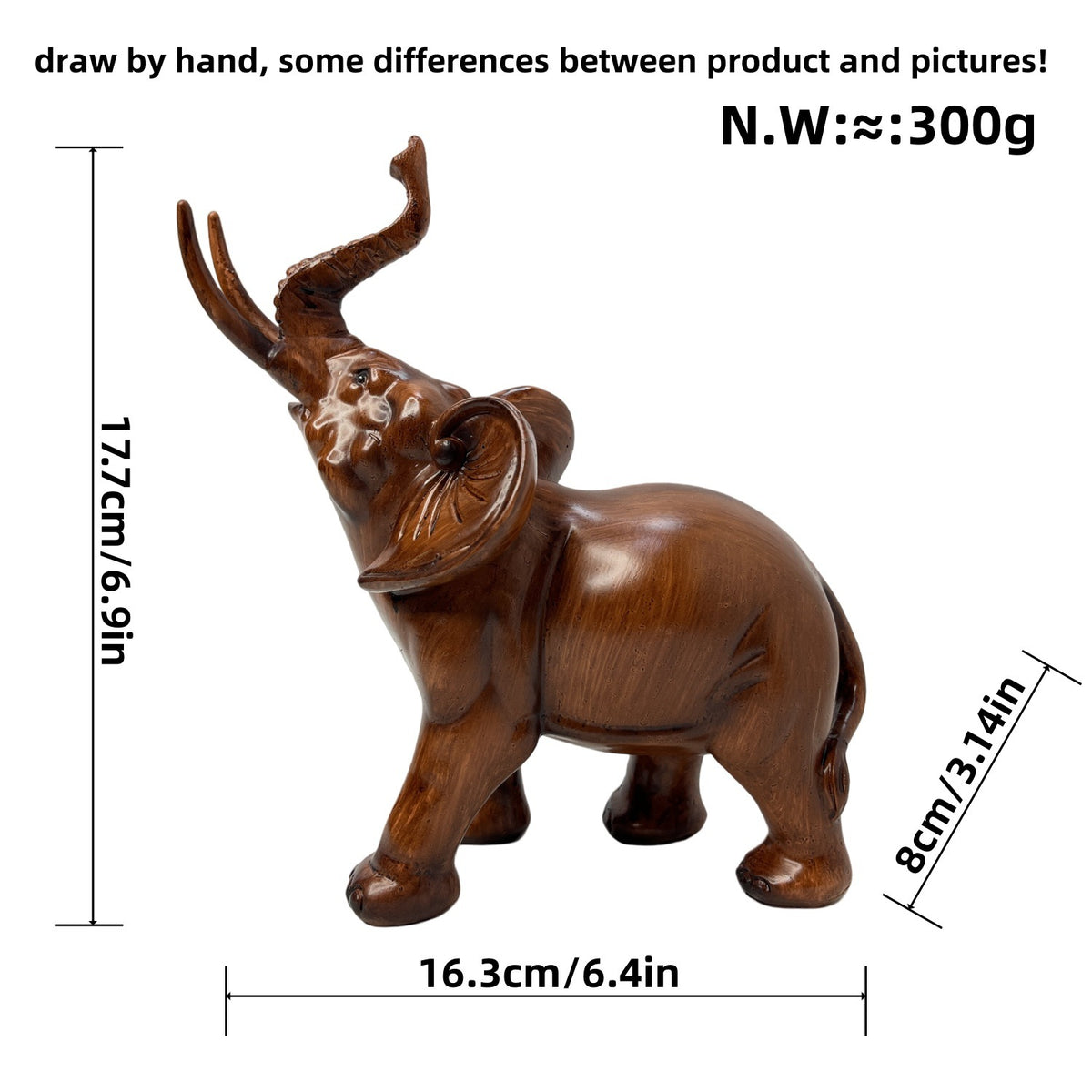 Creative elephant figurine with colorful design Acalora