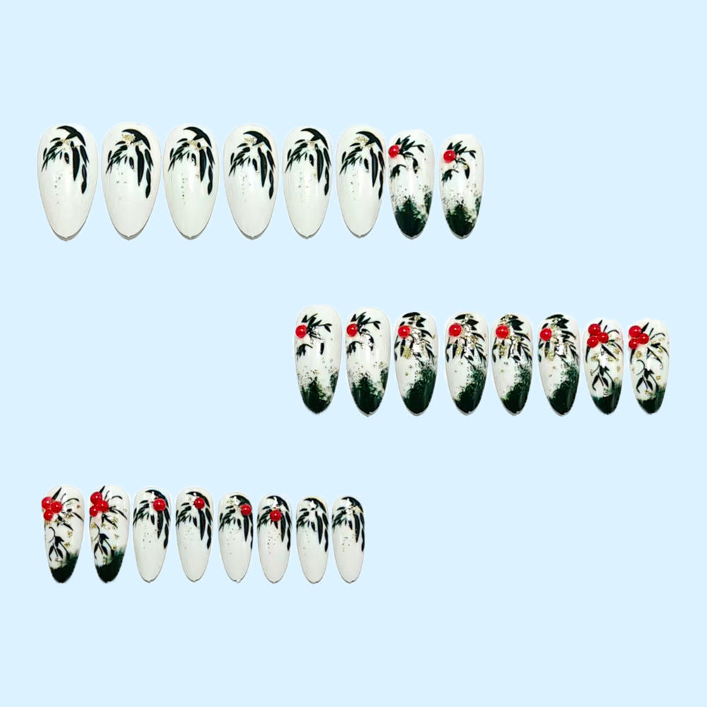 Artificial nails with festive flower design Acalora