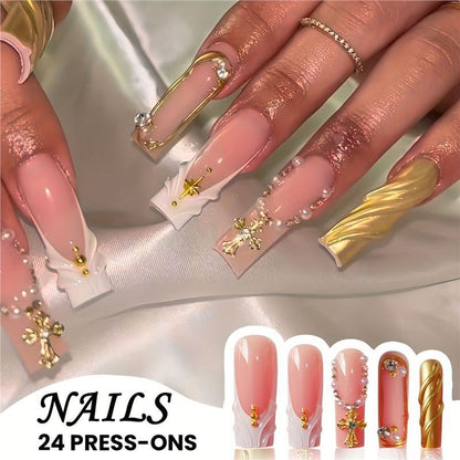 Decorative 3D Press-On Nail Set Acalora