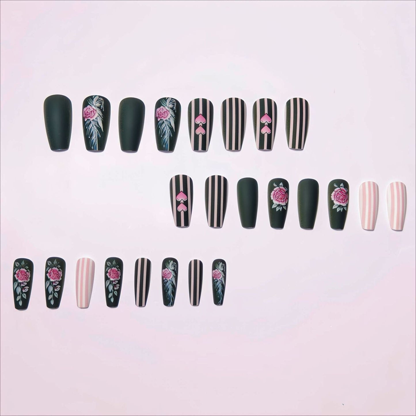 Romantic Floral Design Nail Art Acalora