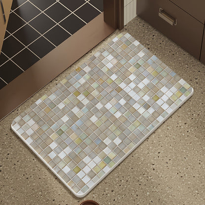 Mosaic Design Bath Mat