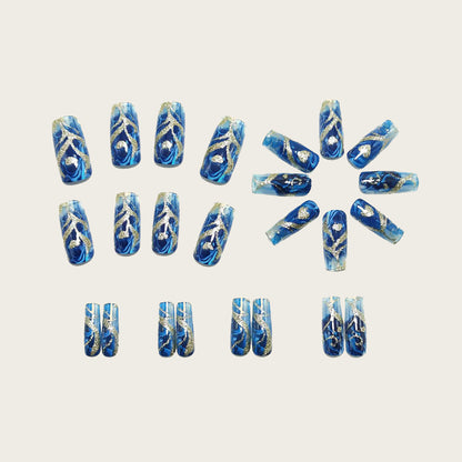 Nail art in maritime elegance design Acalora