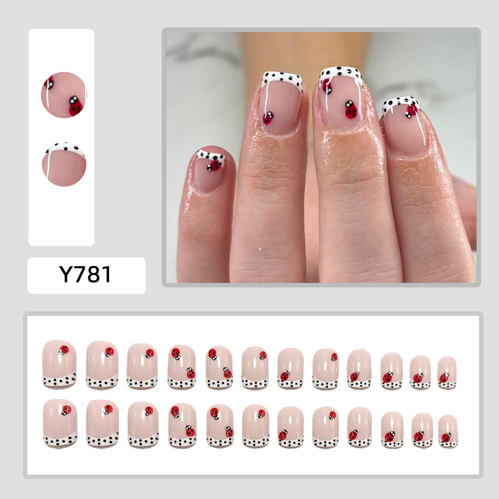 Nail art with cute ladybug designs Acalora