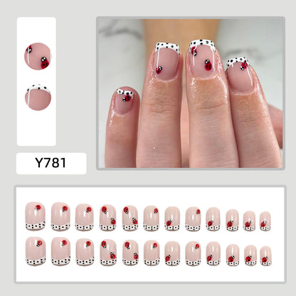 Nail art with cute ladybug designs Acalora