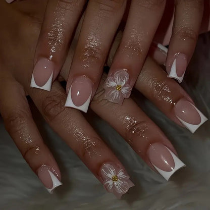 Decorative Long Press-On Nail Set Acalora