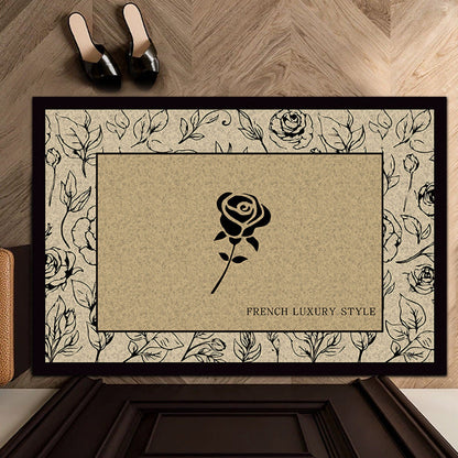 Elegant Floral Welcome Mat
