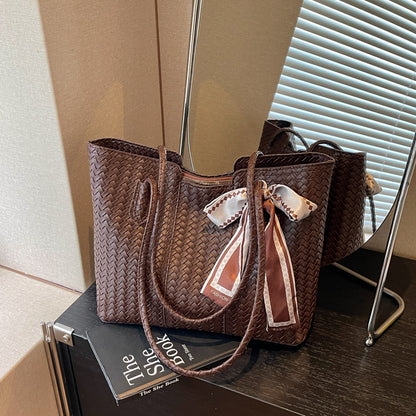 Woven Leather Tote Bag Acalora