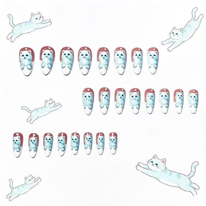 Playful Cat-Themed Nail Art Acalora