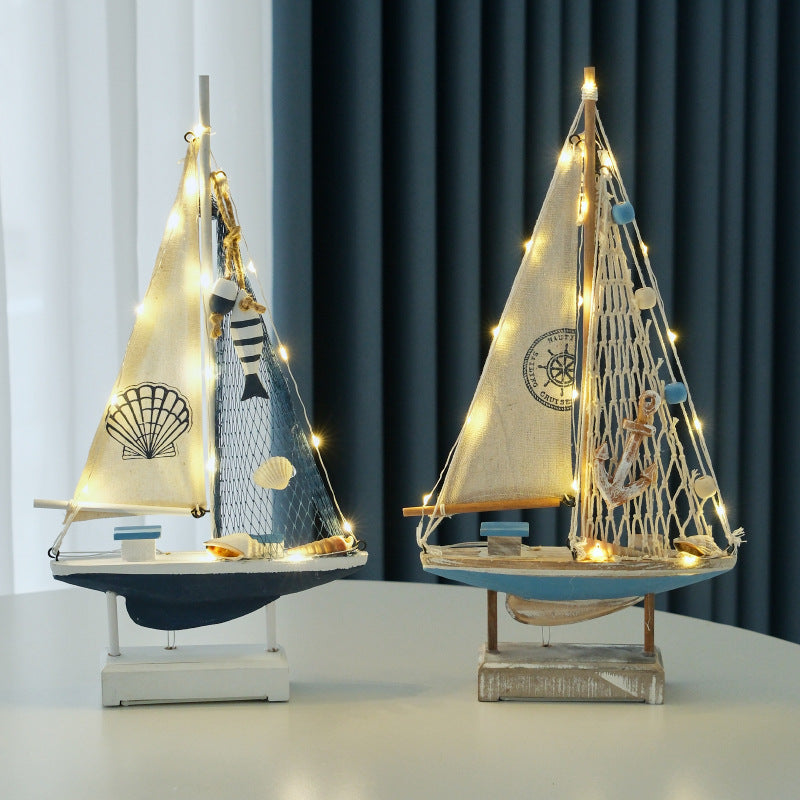 Nautical Sailboat Figurine Display