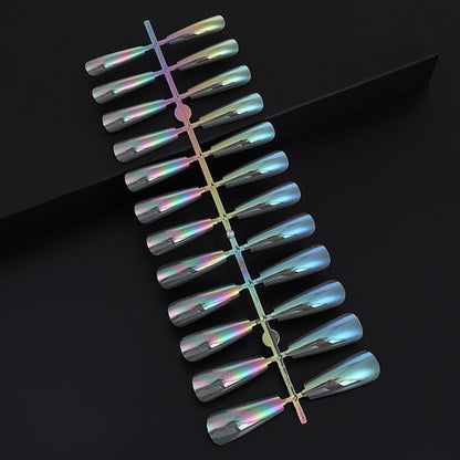 Artifical nails in modern holographic design Acalora