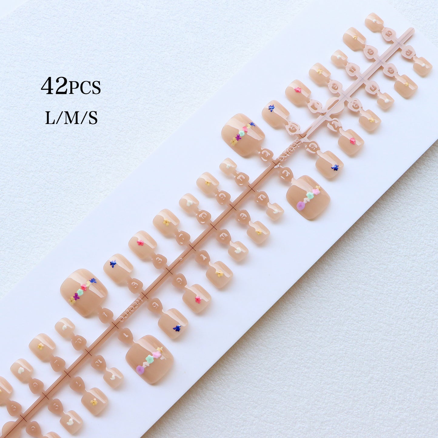 Floral Embellished Press-On Nail Art Set Acalora