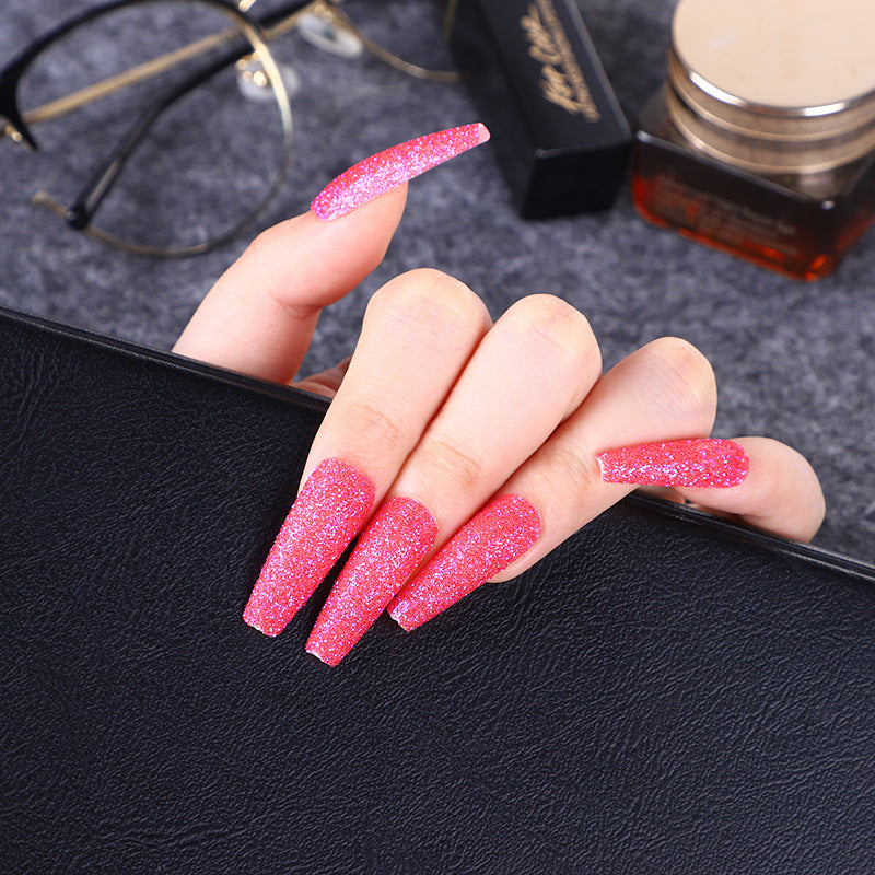 High-quality artificial nails with glitter effects Acalora