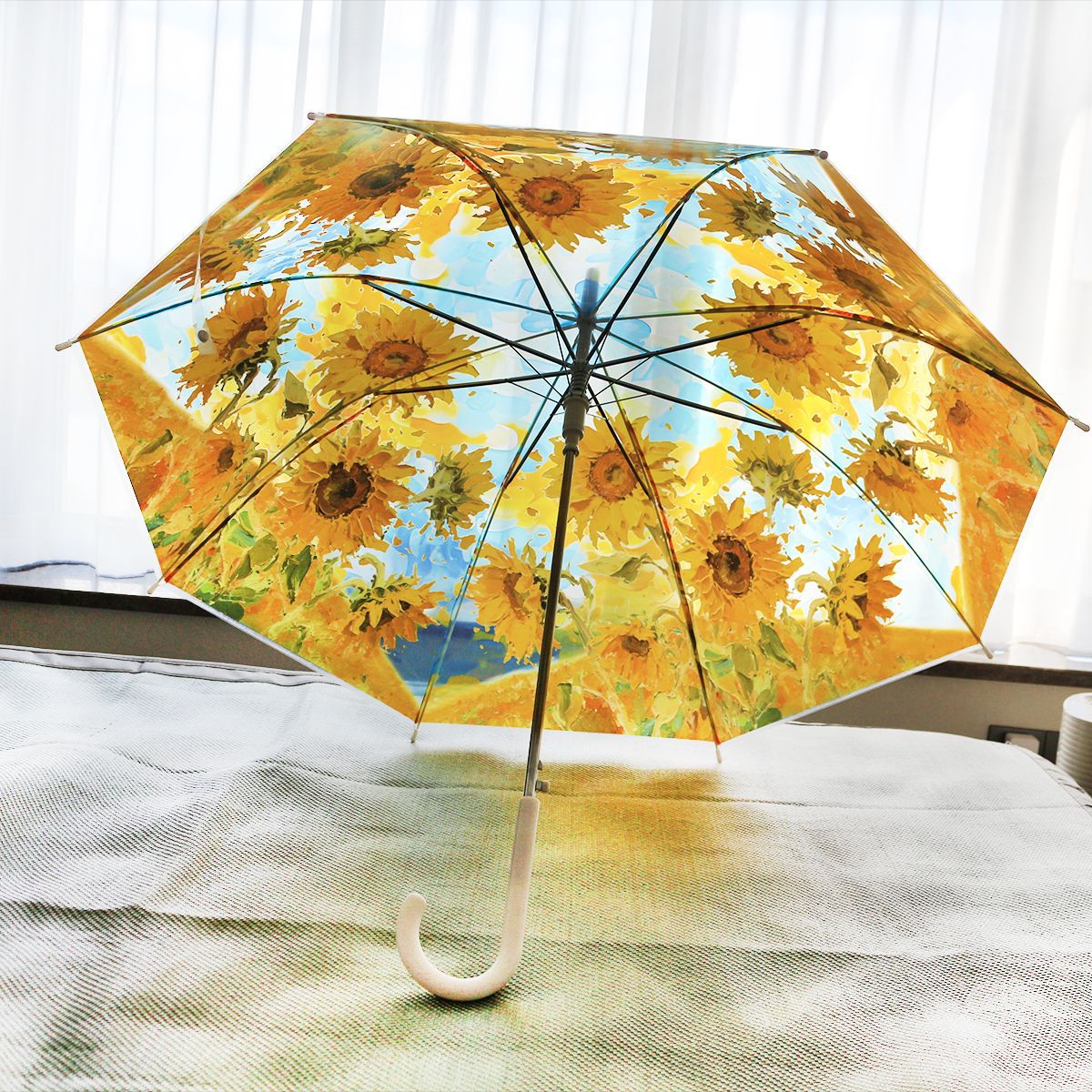 Ladies' umbrella with vibrant sunflower motif Karnz