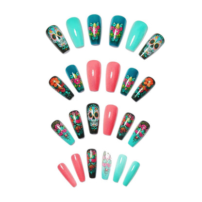 Artistic Day of the Dead Nail Art Acalora