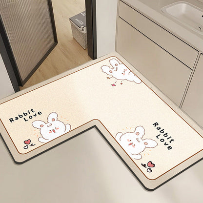 Cute Rabbit Print Bath Mat