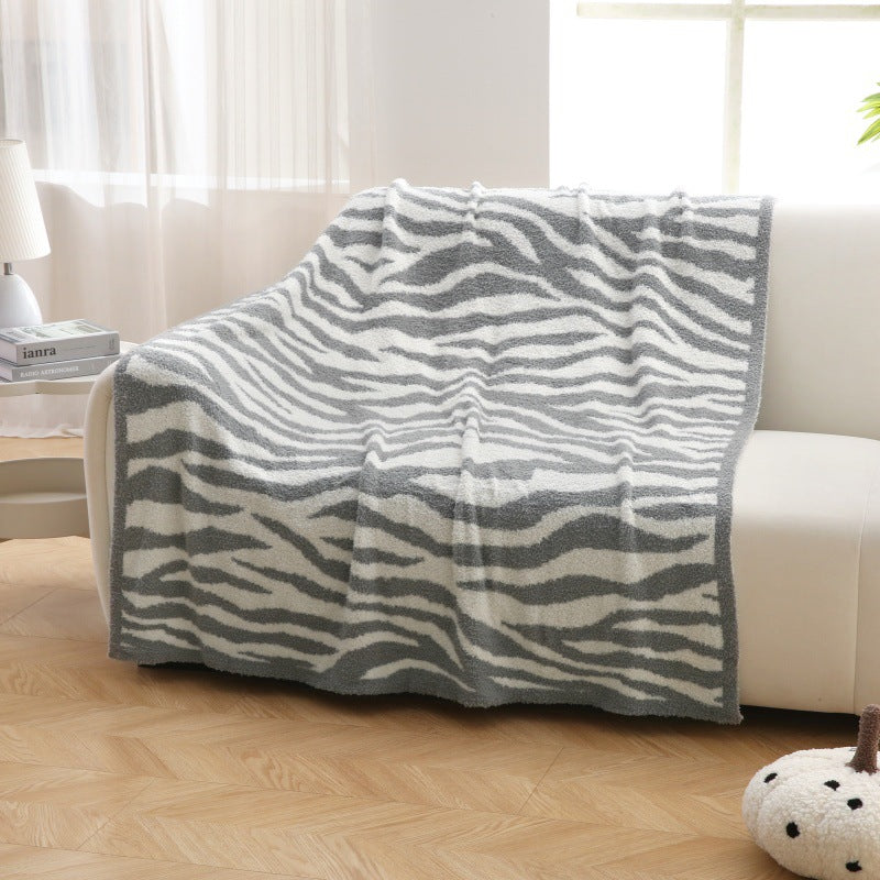 Home Decor Plush Zebra Print Blanket