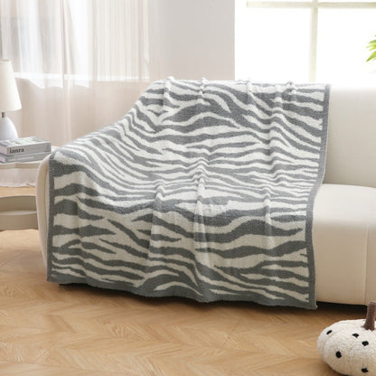 Home Decor Plush Zebra Print Blanket