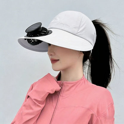 solar-powered mesh baseball cap with removable front fan Bowlift