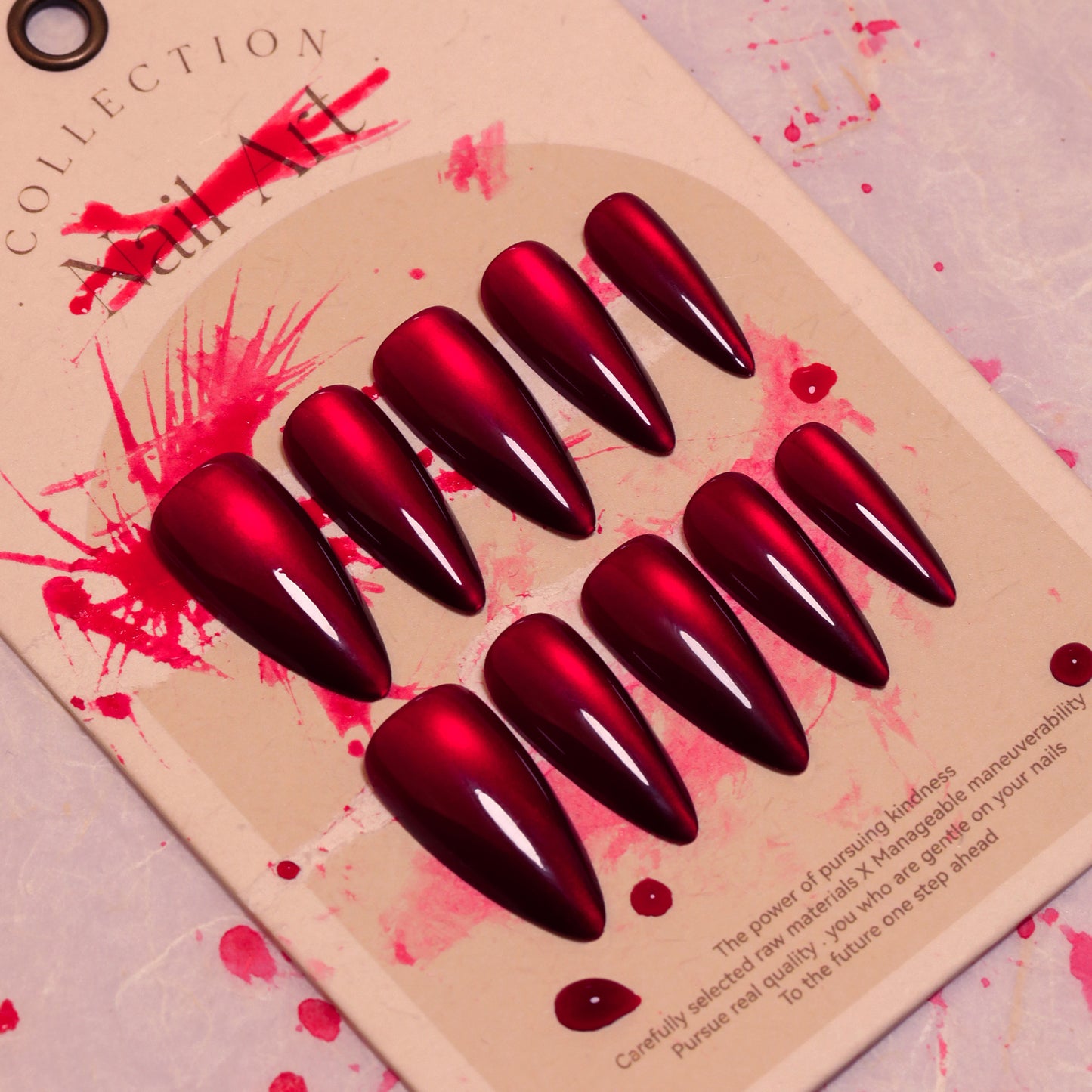 Glossy Stiletto Press-On Nail Set Acalora