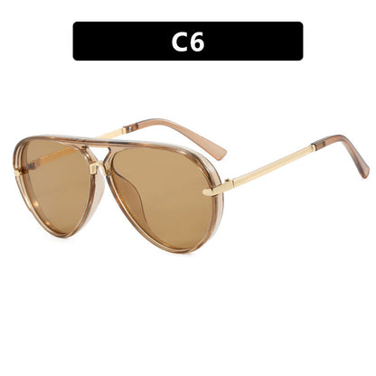 Women's fashion pilot sunglasses with elegant metal accents Bowlift