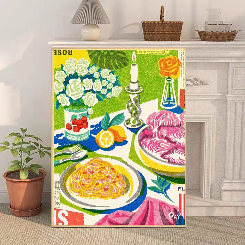 Retro-Inspired Still Life Canvas Art Print