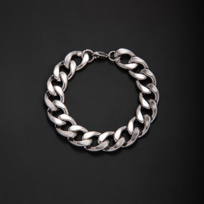Bold Cuban Link Chain Bracelet Acalora